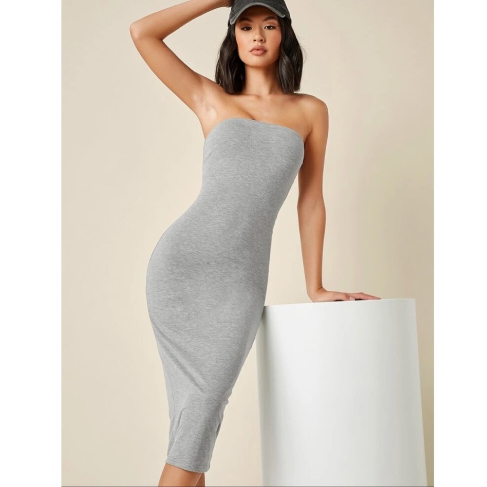 Solid Bodycon Tube Dress